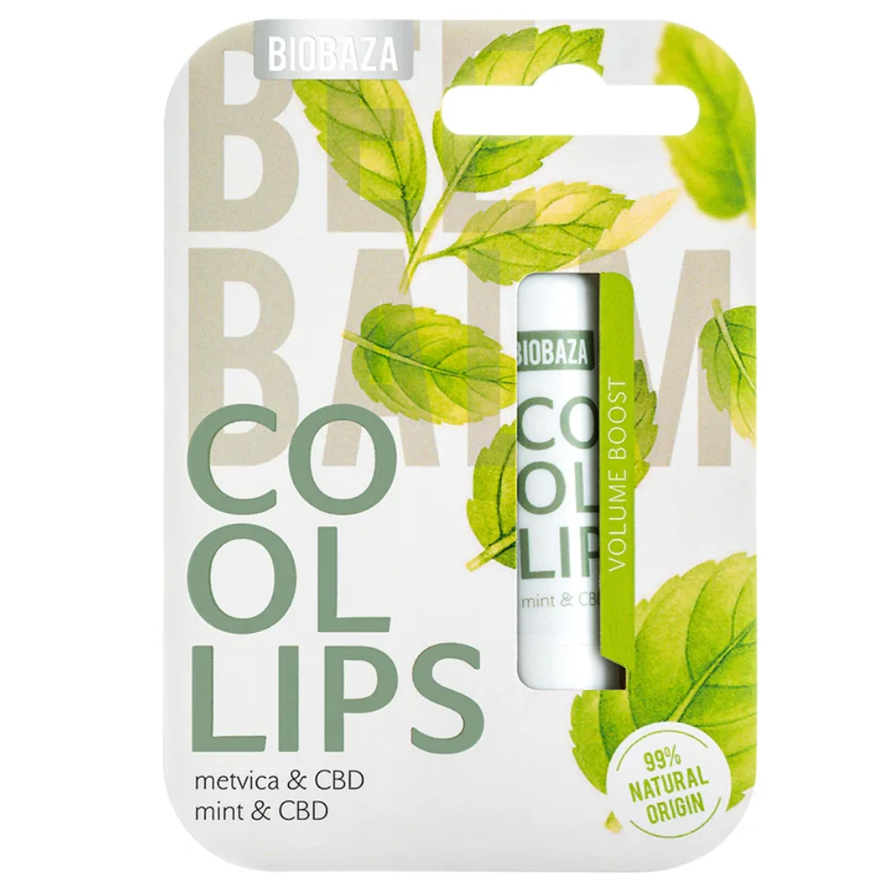 Balsam natural pentru buze Cool Lips, 4.5g, Biobaza