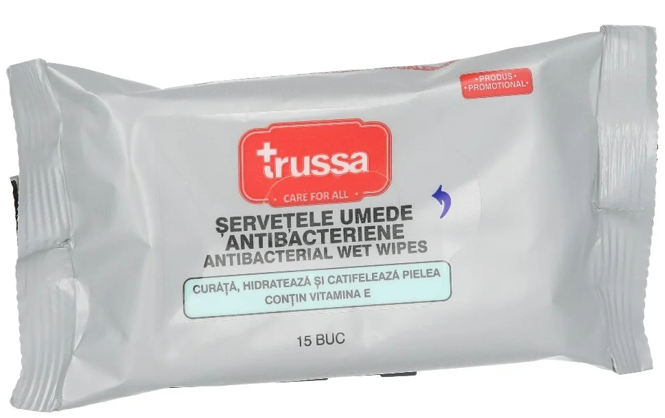 Trussa Servetele Umede Antibacteriene 15buc