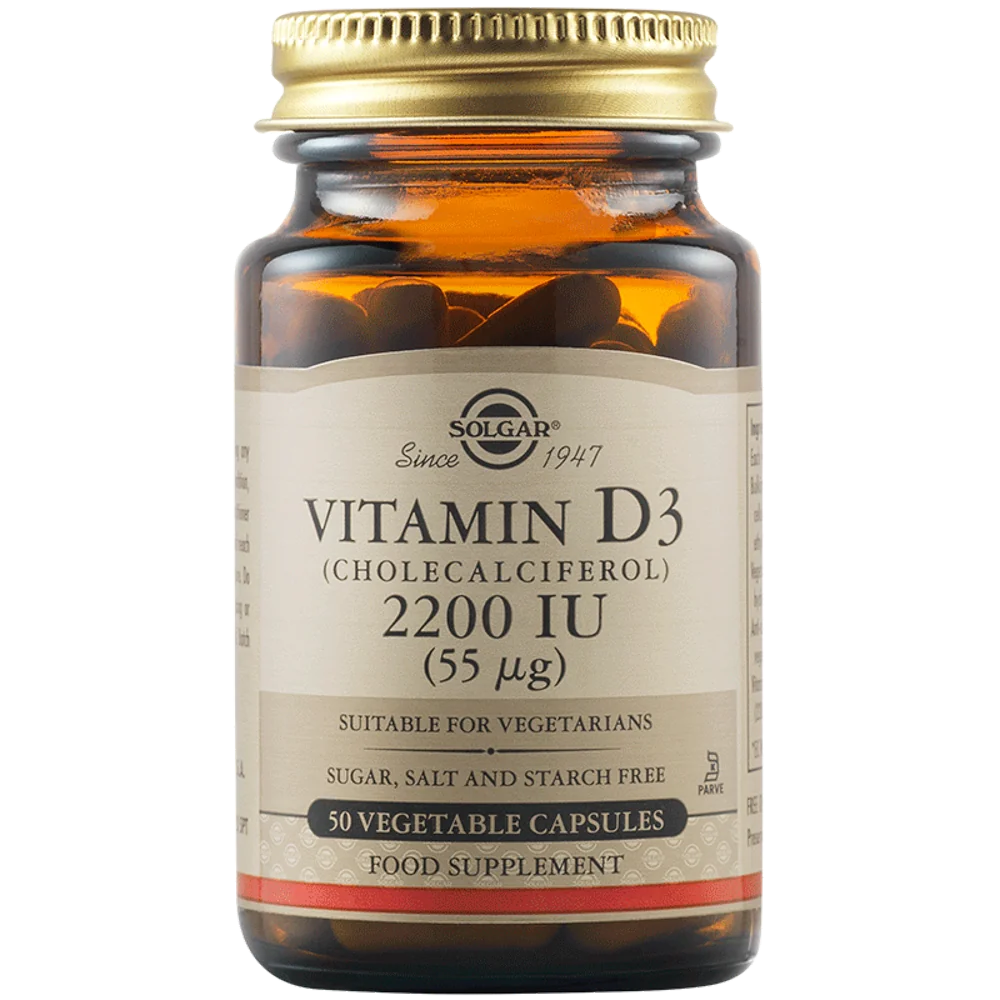 Vitamina D3 2200UI, 50 capsule, Solgar