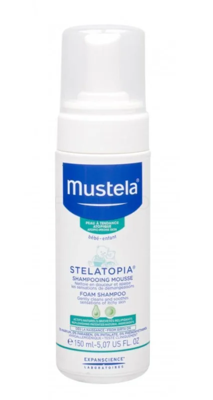 Sampon spuma pentru nou nascuti Stelatopia, 150ml, Mustela