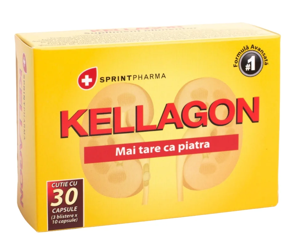 Supliment alimentar pentru pietre la rinichi Kellagon, 30 capsule, Sprint Pharma