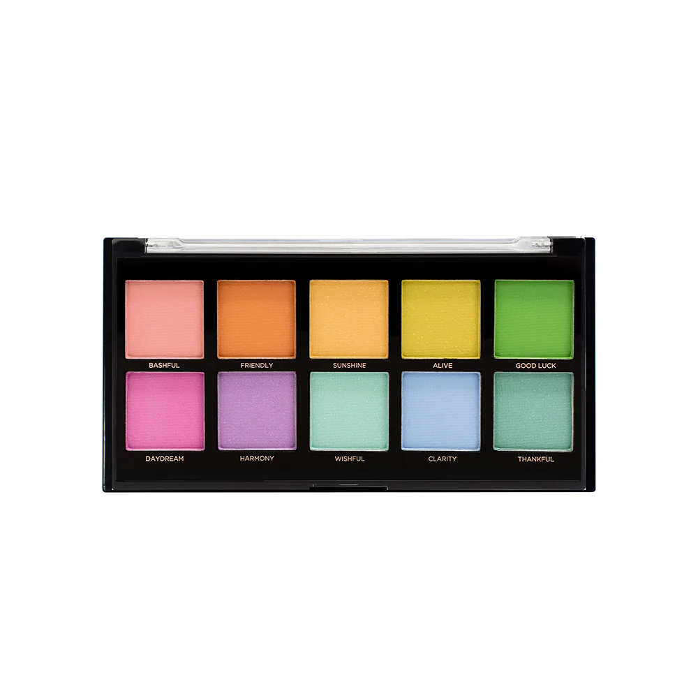 Paleta de farduri vegane cu 10 nuante Pastel, 103g, Profusion Cosmetics 