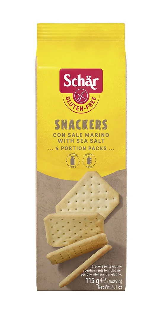 Biscuiti sarati fara gluten Snackers, 115g, Schar