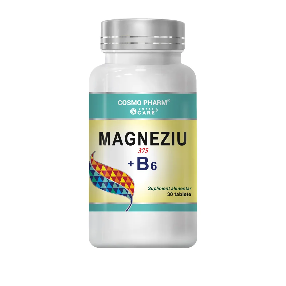 Magneziu 375mg + B6, 30 tablete, Cosmopharm