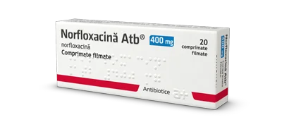 Norfloxacina ATB 400mg, 20 comprimate, Antibiotice