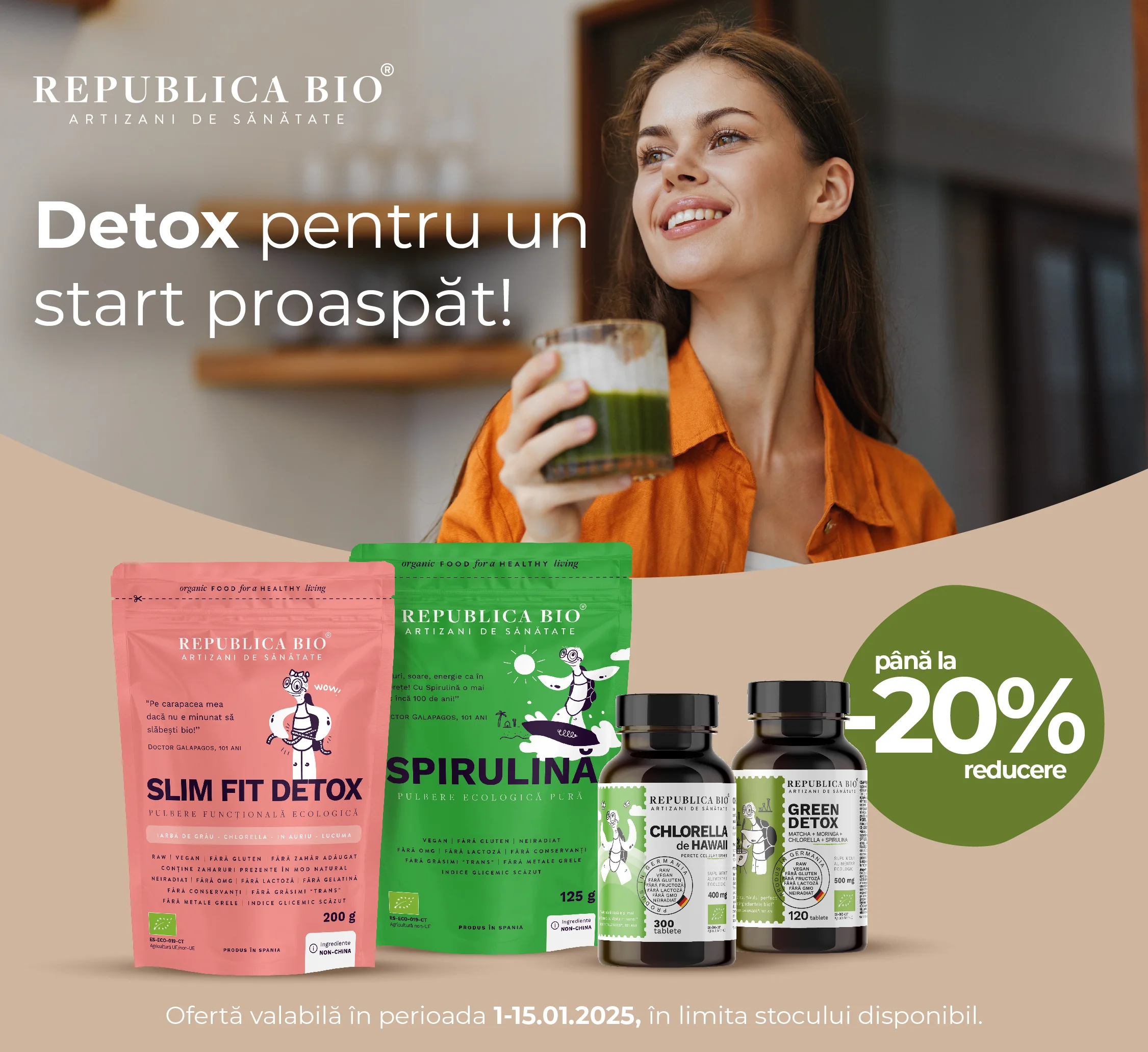 Oferta campanie healthy 1-15 ianuarie 2025 Republica Bio Detox