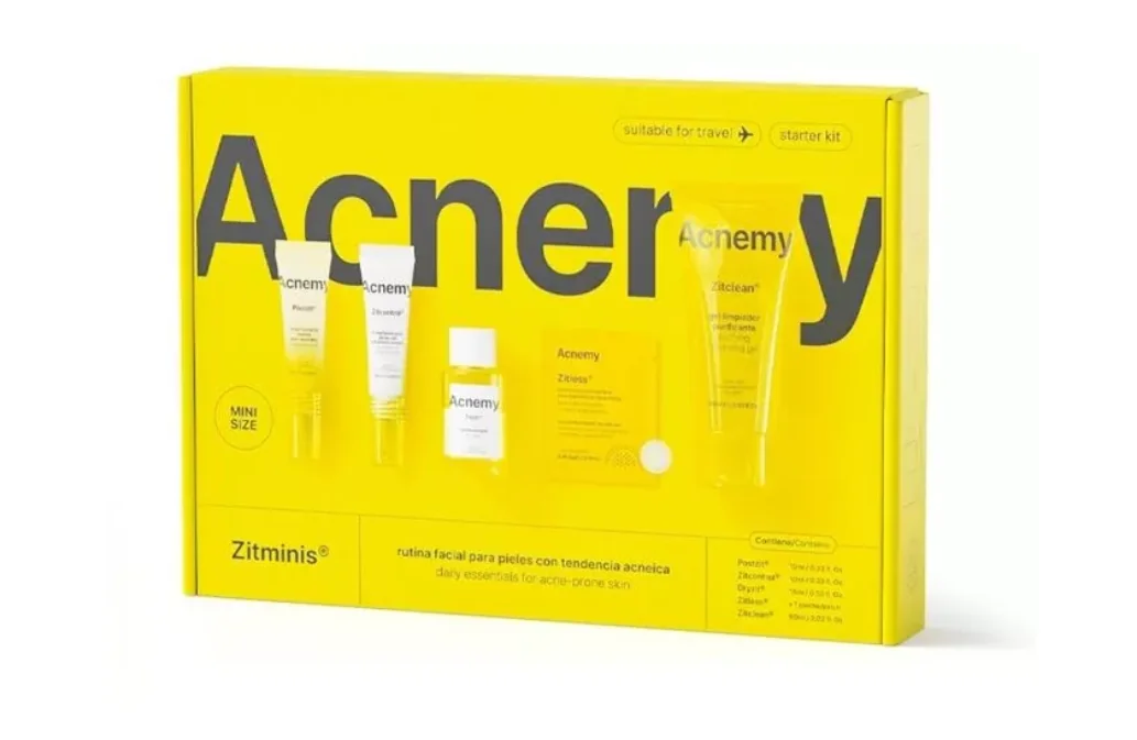 Kit rutina completa pentru tenul acneic Zitminis, 95.65ml, Acnemy