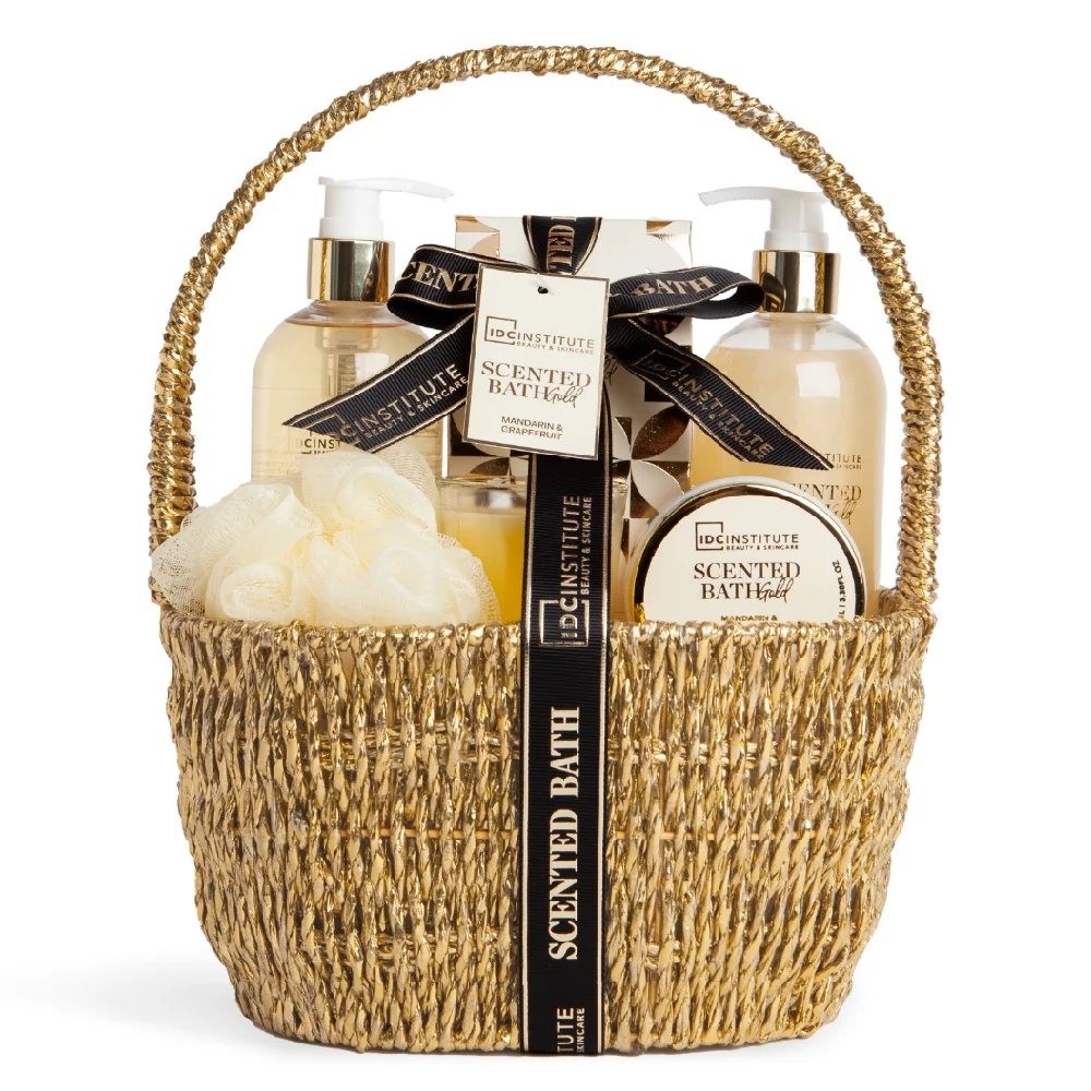 Set Scented Bath Gold Basket, IDC Institute