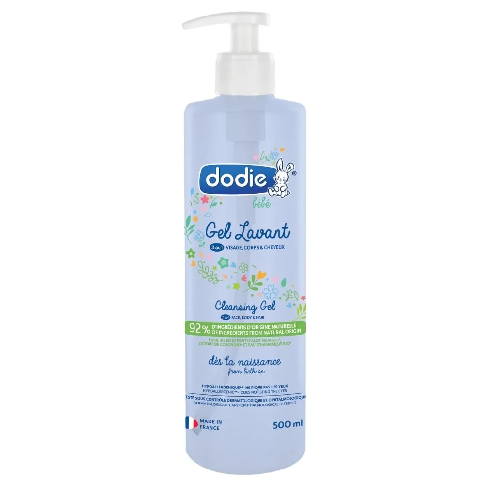 Gel de spalare 3 in 1 pentru fata, corp si par, 500ml, Dodie