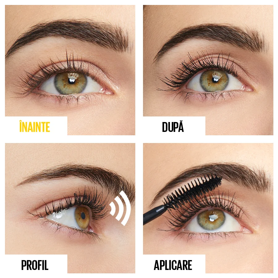 Mascara pentru volum si curbare Very Black The Colossal Curl Bounce, 10ml, Maybelline 