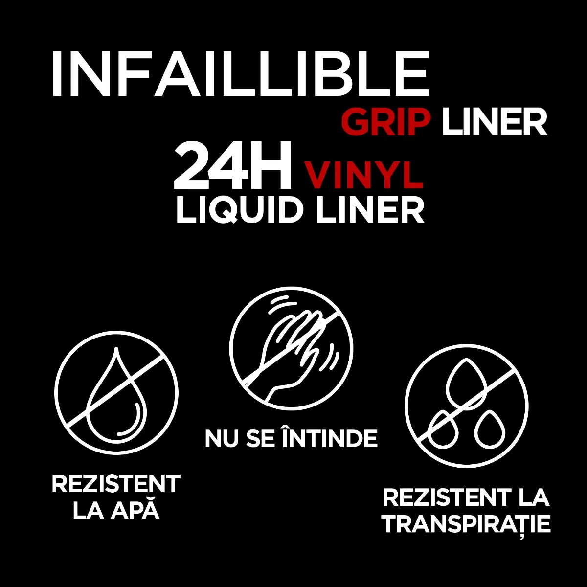 Tus lichid Infaillible Grip Liner 24H Vinyl Black, 3ml,  L'Oreal Paris 