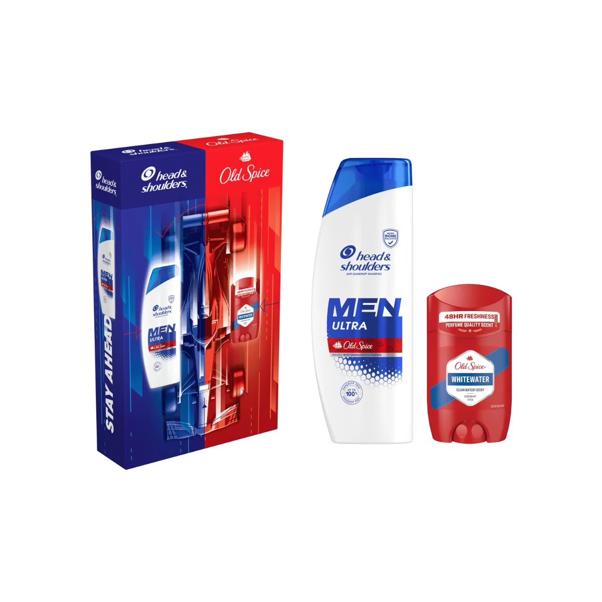 Set Sampon antimatreata Head&Shoulders 330ml + Deodorant stick Old Spice Whitewater 50ml, Old Spice