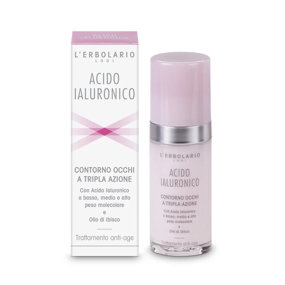 L'Erbolario Crema contur ochi cu tripla actiune si acid hialuronic, 30ml