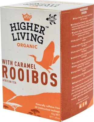 Ceai Rooibos si Caramel Bio, 20 plicuri, Higher Living