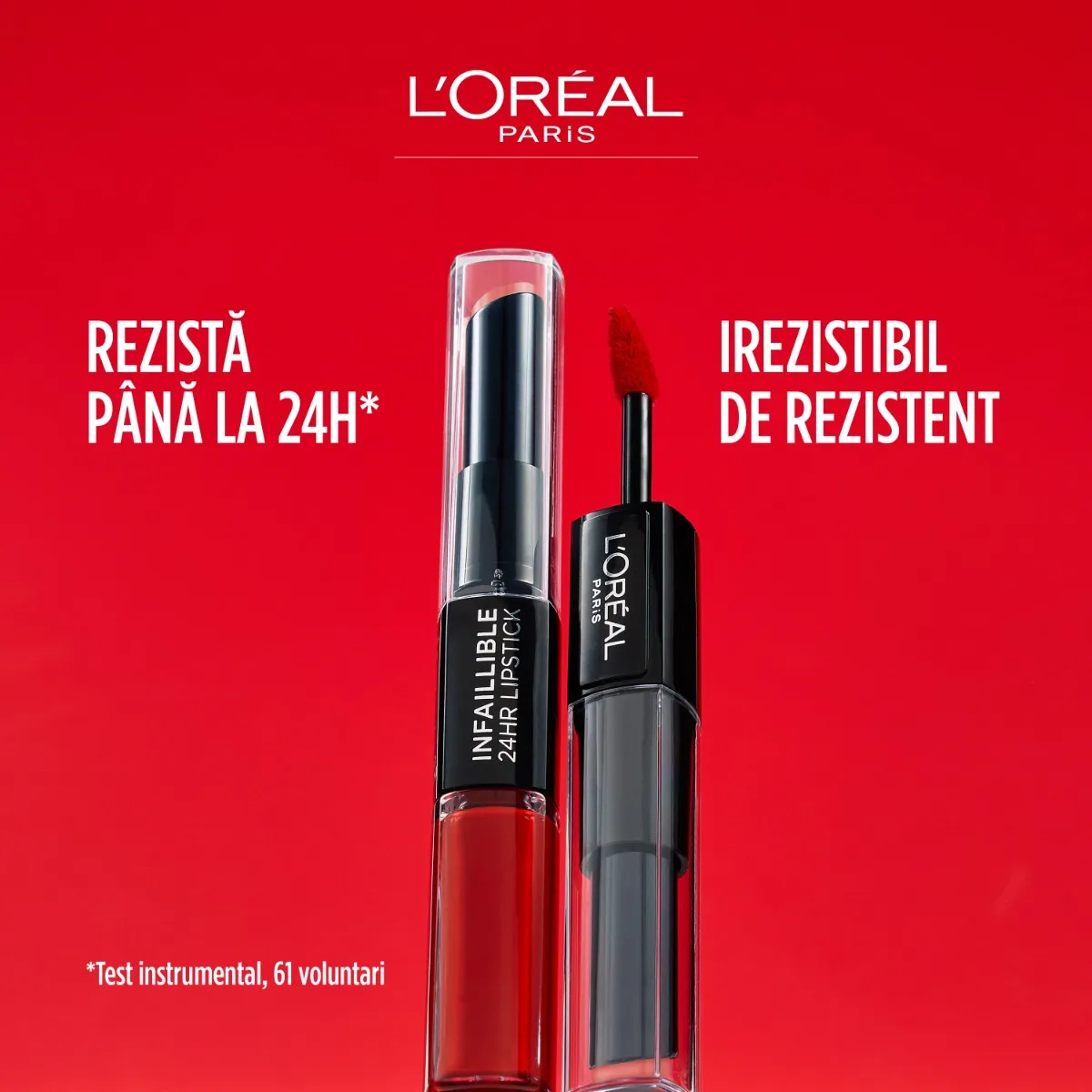 Ruj lichid rezistent la transfer Infaillible 24h 503 Red to Stay, 6.4ml, L'Oreal Paris 