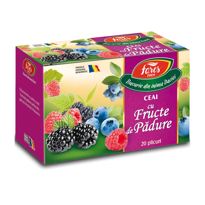 Ceai Fructe de padure, 20 plicuri, Fares