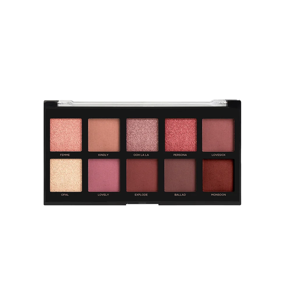 Paleta de farduri cu 10 nuante Mauves, 103g, Profusion Cosmetics 