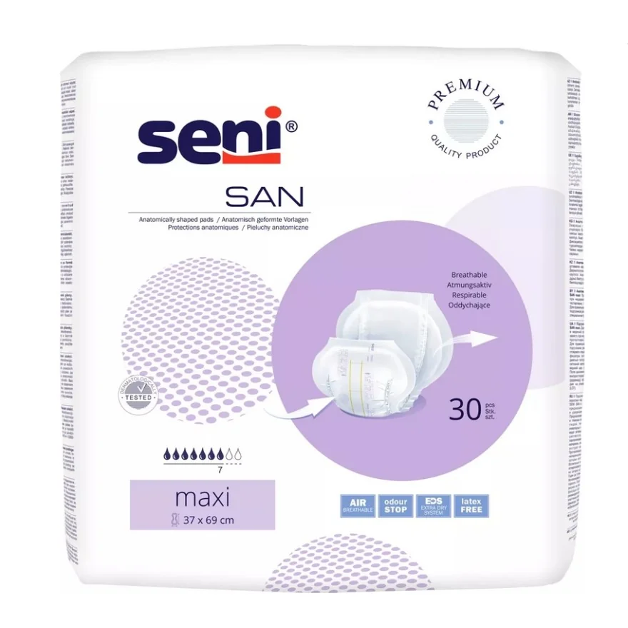 Absorbante pentru incontinenta San Maxi, 30 bucati, Seni