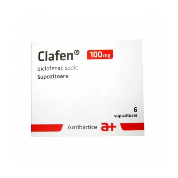 Clafen 100mg, 6 supozitoare, Antibiotice