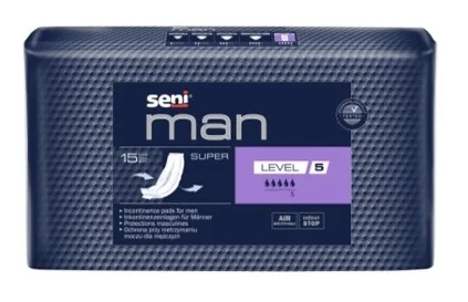 Absorbante pentru incontinenta Man Super Level 5, 15 bucati, Seni