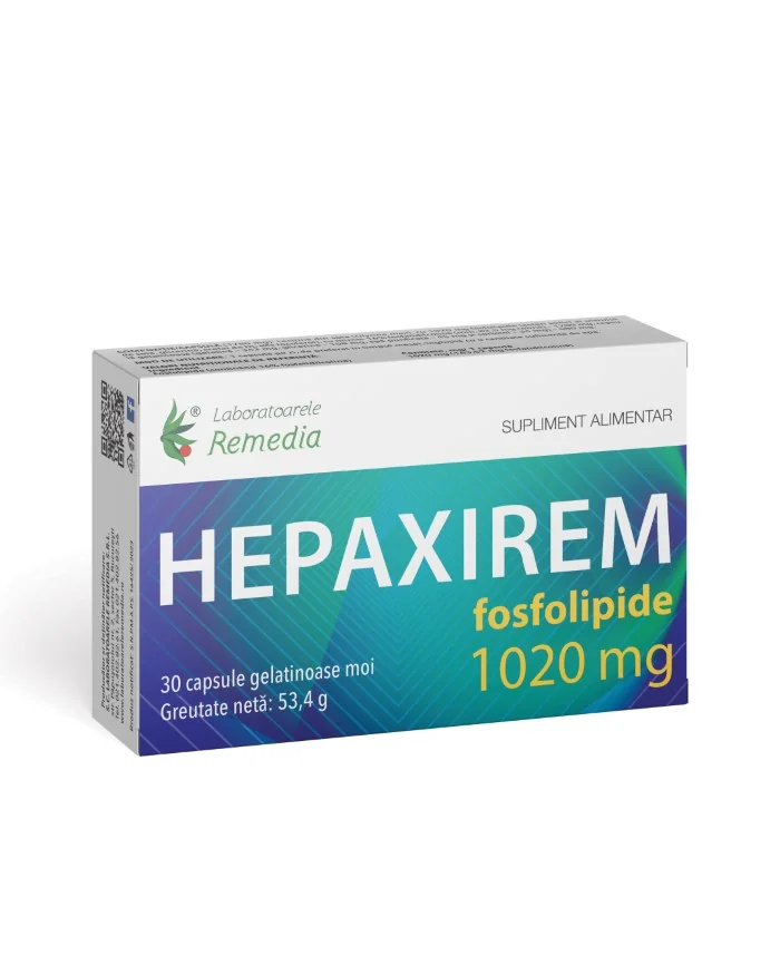 Hepaxirem Fosfolipide, 30 capsule moi, Laboratoarele Remedia