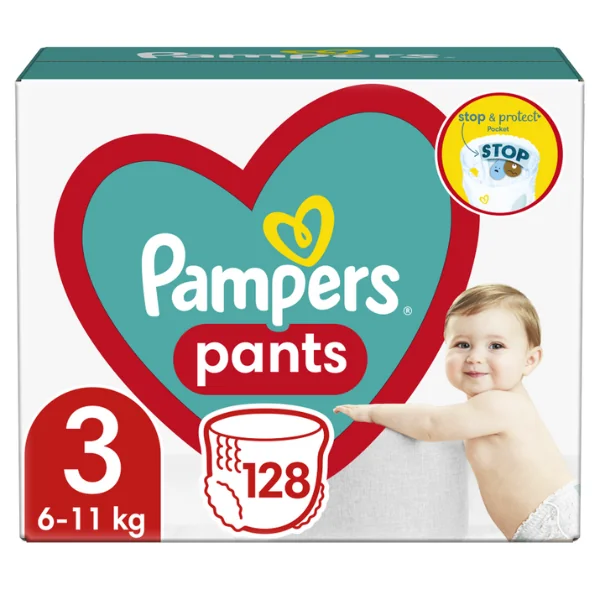 Scutece Pants Nr. 3 pentru 6-11 kg, 128 bucati, Pampers