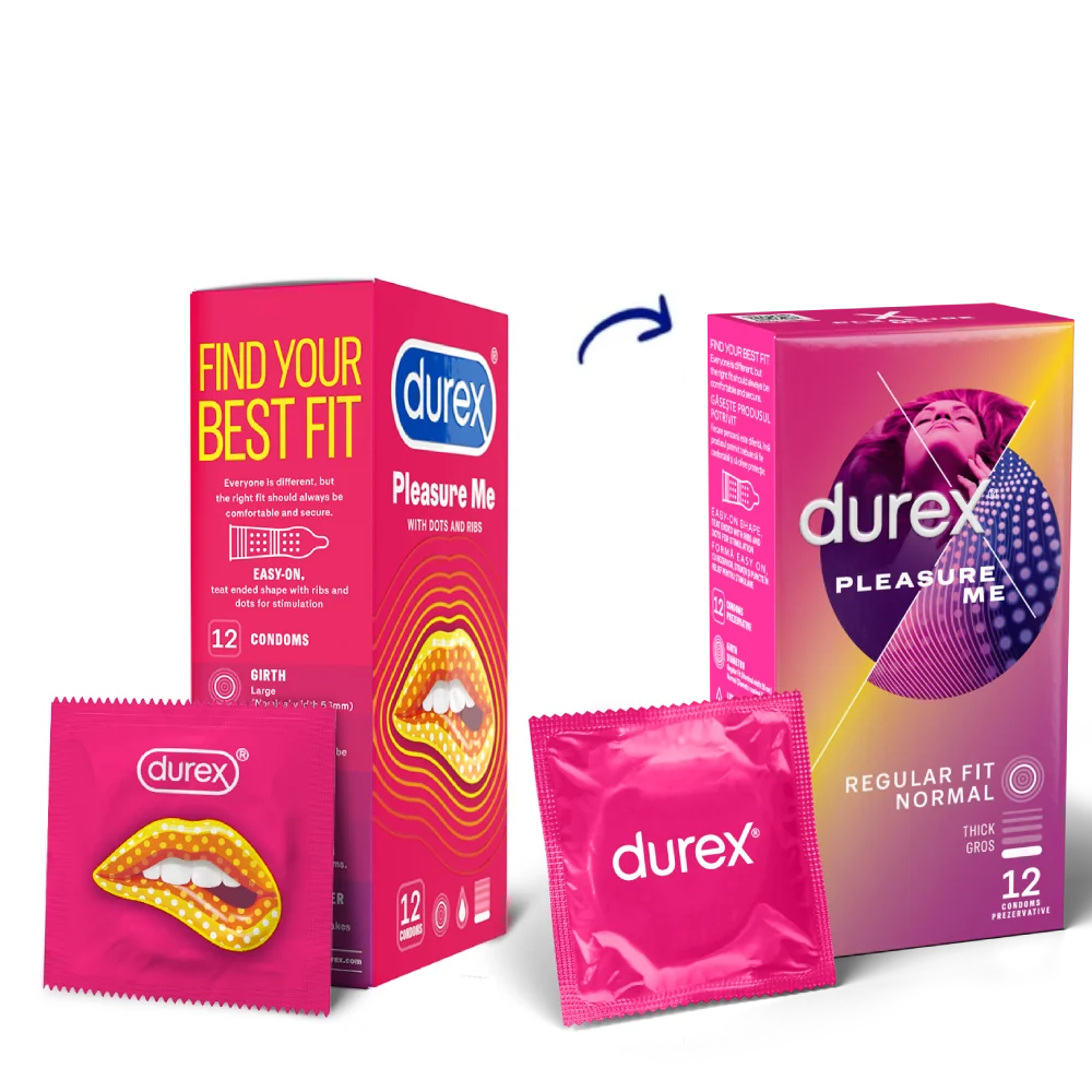 Prezervative Pleasure Me, 12 bucati, Durex 