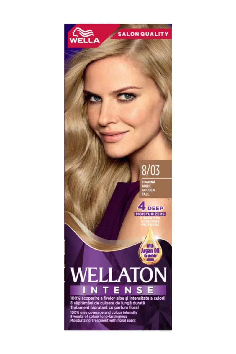 Vopsea de par permanenta Toamna Aurie 8.03 Wellaton, 110ml, Wella 