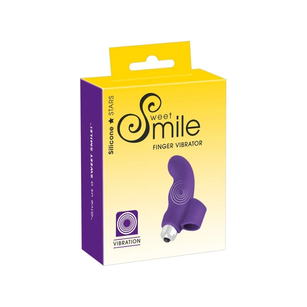 Vibrator pentru stimularea punctului G cu suport pentru deget, 1 bucata, Sweet Smile 