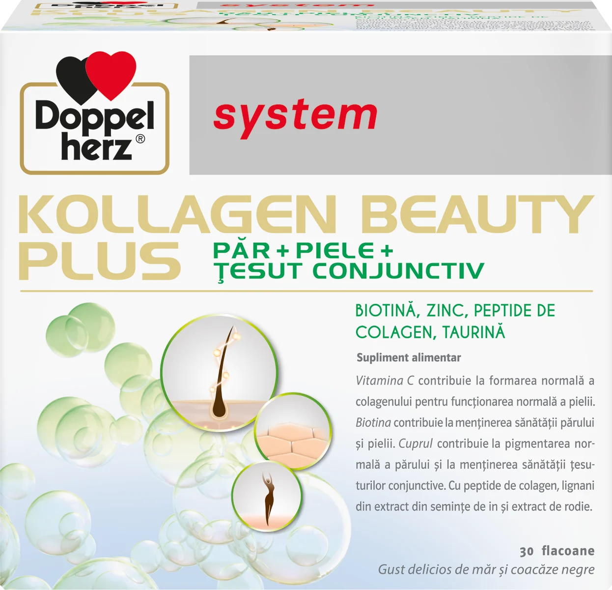 Kollagen System Beauty Plus, 30 flacoane, Doppelherz