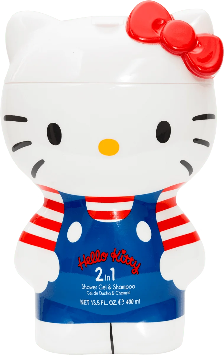 Gel de dus si sampon figurina 2D Hello Kitty, 400ml, Airval