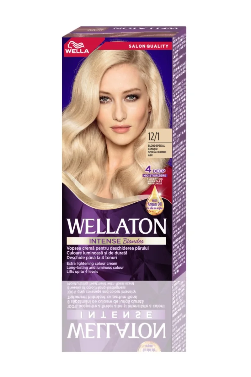 Vopsea de par permanenta Blond Special Cenusiu 12.1 Wellaton, 110ml, Wella 