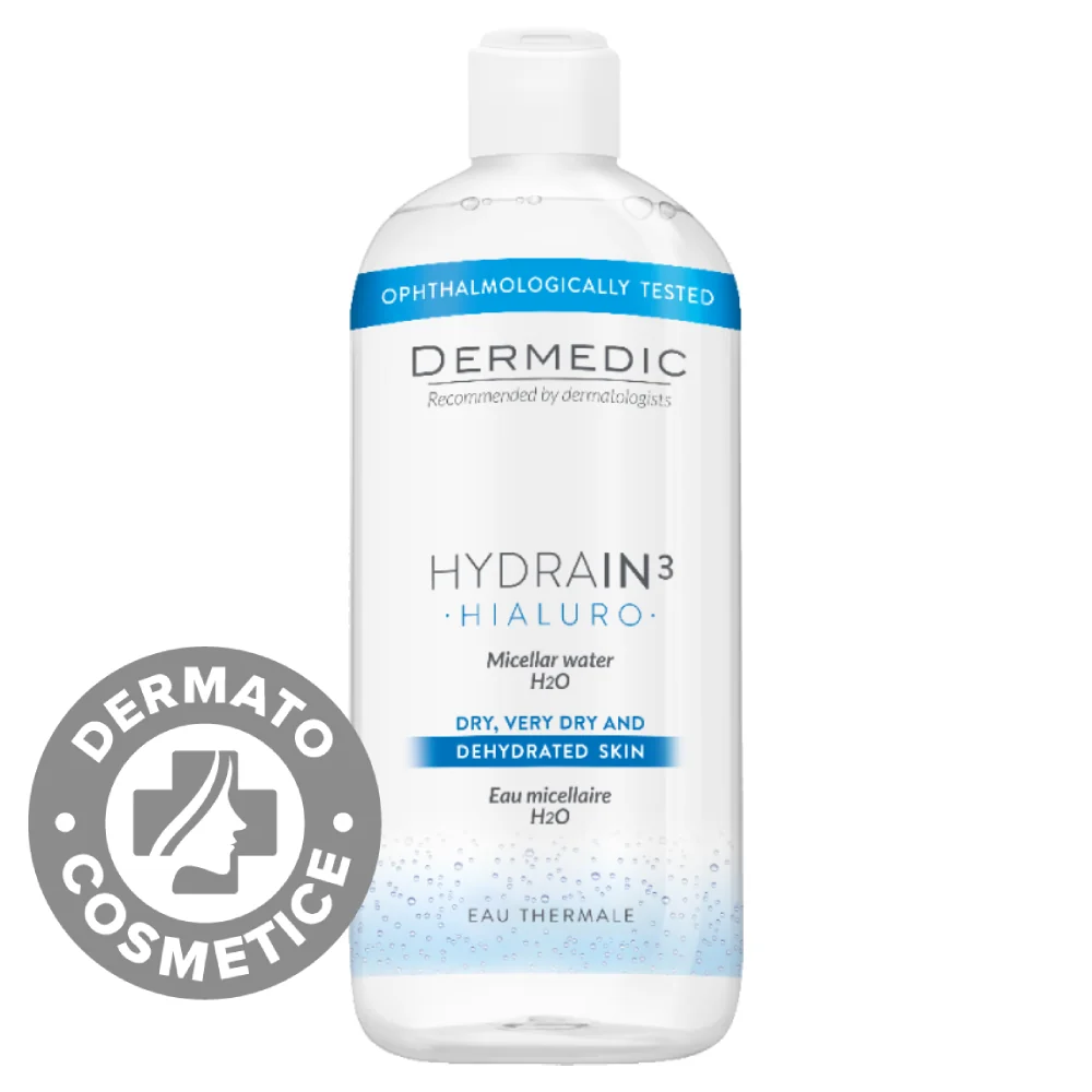 Apa micelara H2O Hydrain 3 Hialuro, 500ml, Dermedic