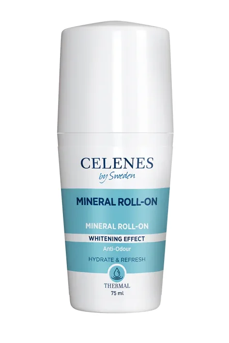 Deodorant roll on mineral cu efect de albire Thermal, 75ml, Celenes