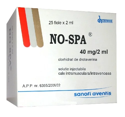 No-Spa 40mg/2ml, 25 fiole, Sanofi Aventis