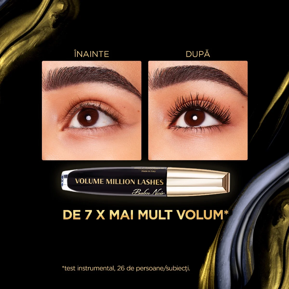 Mascara pentru volum Volume Million Lashes Balm Noir, 8.9ml, L'Oreal Paris 