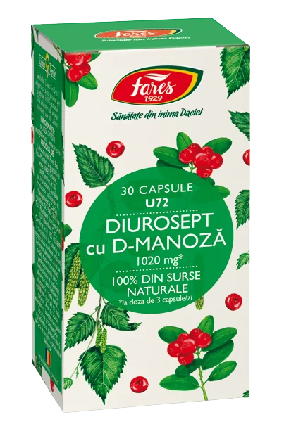 Diurosept cu D-manoza, 30 capsule, Fares