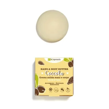 Unt solid pentru maini si corp cu unt de shea si cacao Coccola, 80ml, La Saponaria