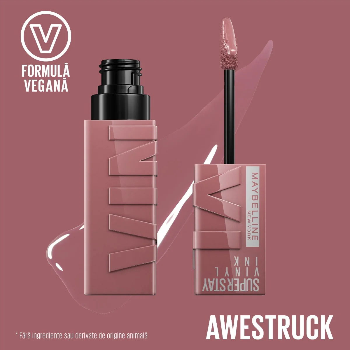 Ruj lichid rezistent cu stralucire de vinil Superstay Ink 11 Awestruck, 4.2ml, Maybelline 