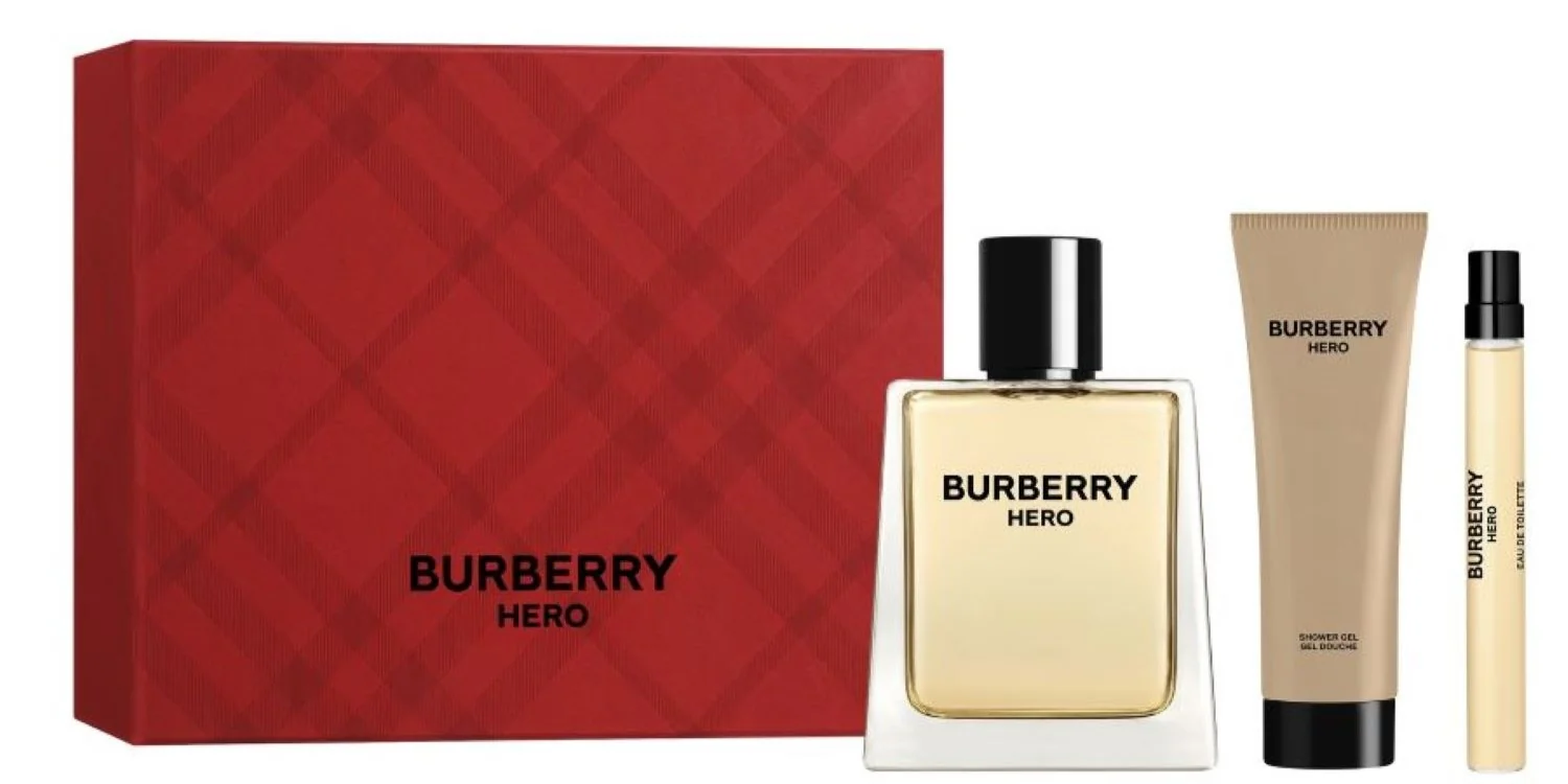 Set Hero Apa de toaleta 100ml + Gel de dus 75ml + Apa de parfum 10ml, Burberry 