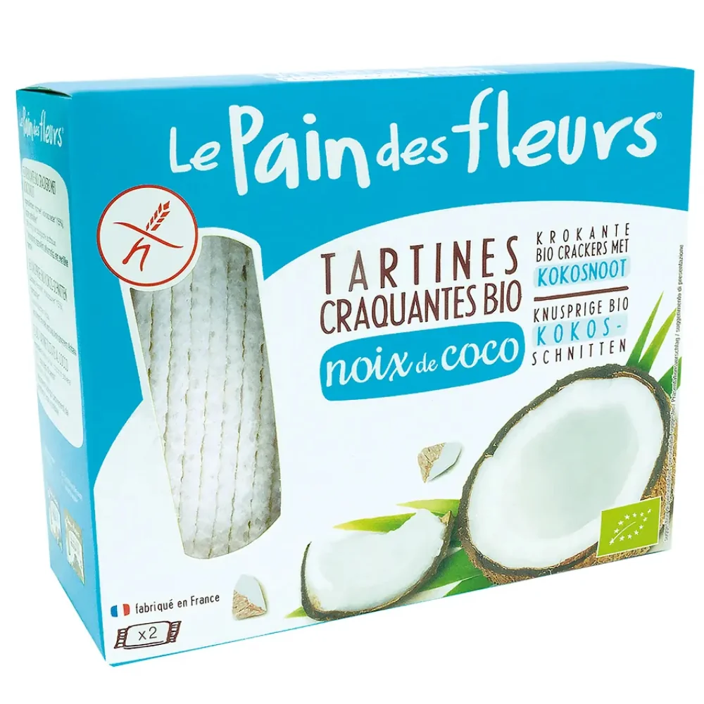 Turte crocante ecologice cu cocos fara gluten, 150g, Le Pain des Fleurs