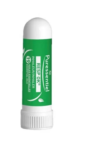 Inhalator nazal Respiratory  Bio cu 19 uleiuri esentiale, 1ml, Puressentiel