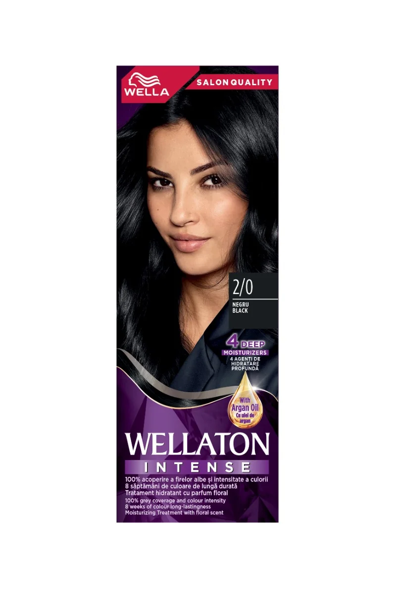 Vopsea de par permanenta Negru 2.0 Wellaton, 110ml, Wella 