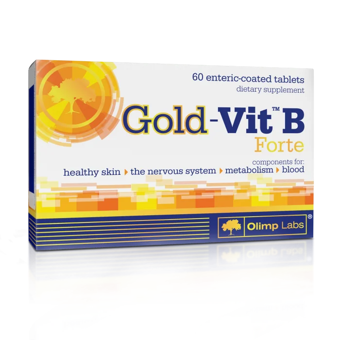 Complex vitamina B12 B6 B1 acid folic Forte Gold Vit B, 60 tablete, Olimp Labs