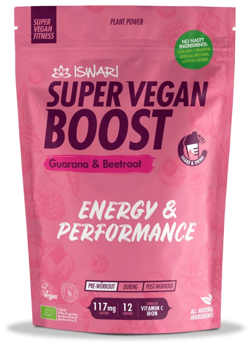 Boost Super Vegan bio guarana si sfecla rosie, 180g, Iswari