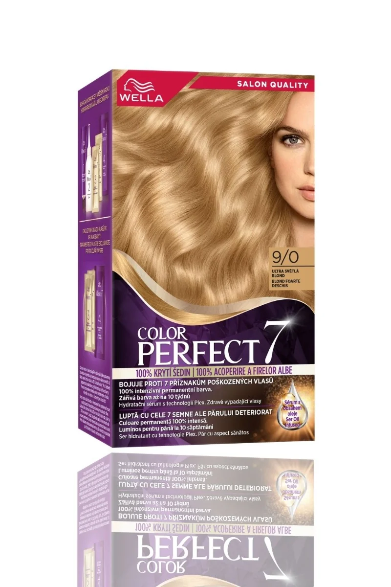 Vopsea de par permanenta Blond Foarte Deschis 9/0  Color Perfect, 135ml, Wella