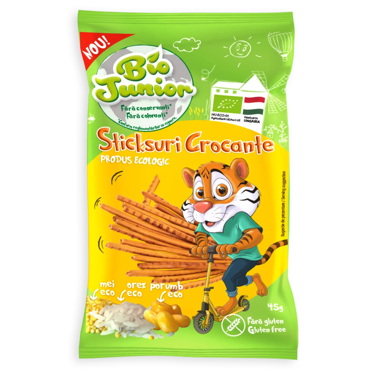 Sticksuri fara gluten Bio, 45g, Bio Junior