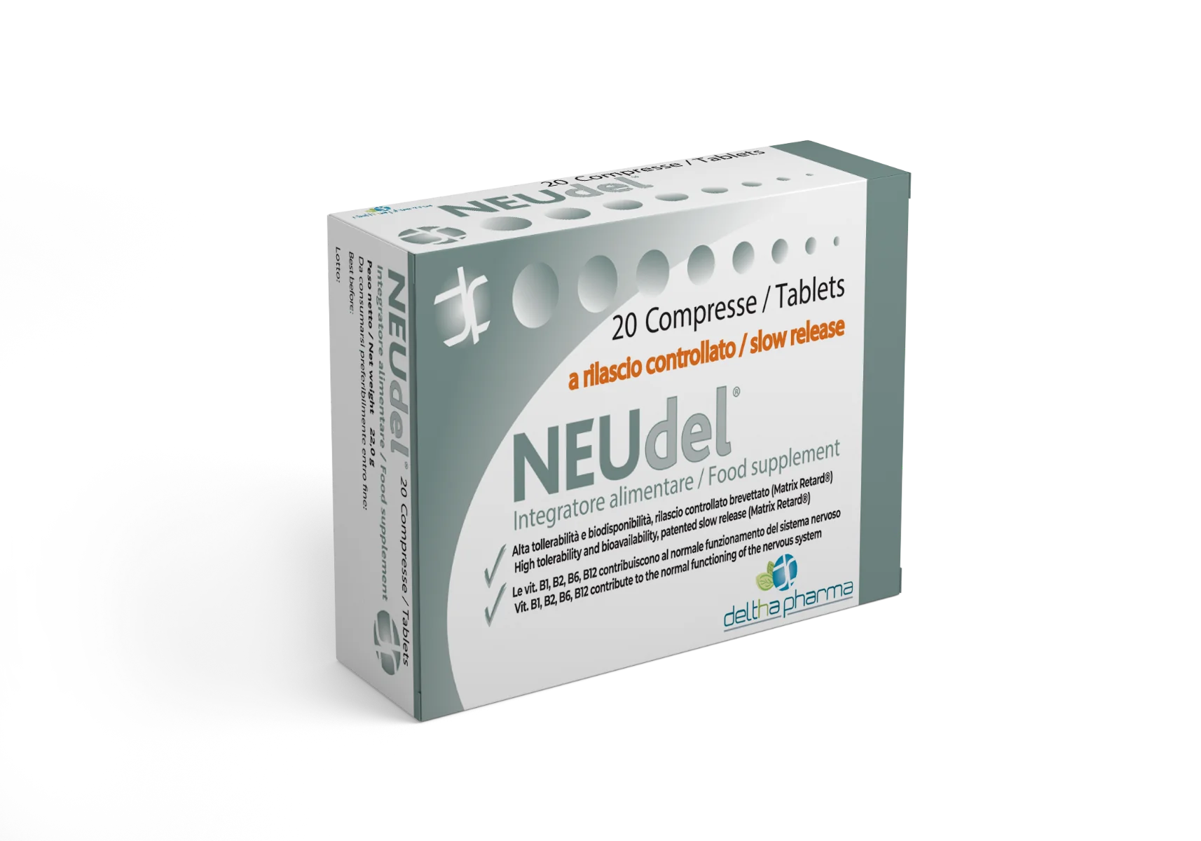 Neudel pentru sustinerea functiei nervoase, 20 tablete, Deltha Pharma