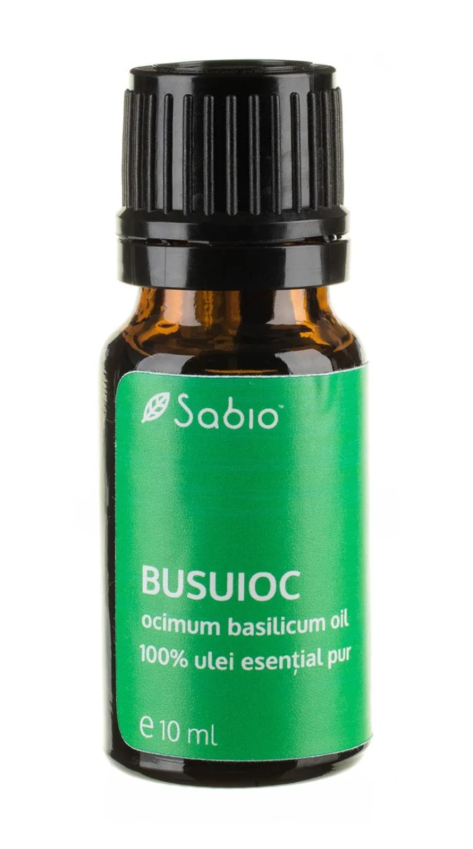 Ulei esential de busuioc (ocimum basilicum oil), 10ml, Sabio