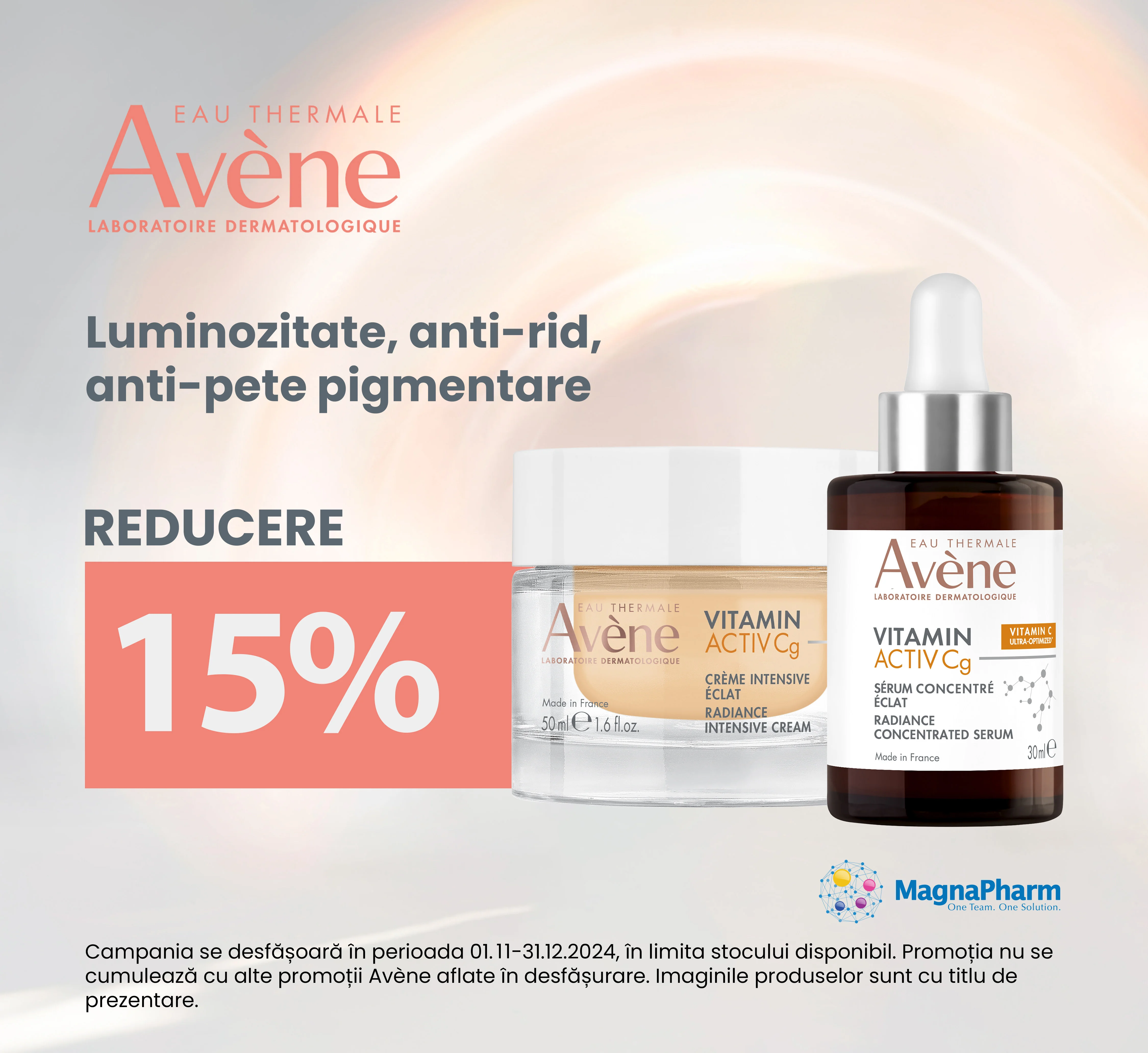 Ofertele lunii noiembrie + decembrie 2024 Avene Vitamin Activ